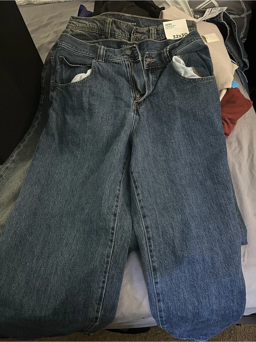 Aeropostale Men’s Dark Blue Relaxed Baggy Jeans